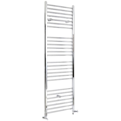 Hudson Reed Kent Scaldasalviette Misto Piatto Moderno - Termoarredo Bagno a Scaletta Cromato - Design Elettrico & Idraulico - 600W - 1800 x 500mm