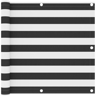 Paravento da Balcone Antracite e Bianco 90x500cm Tessuto Oxford - Multicolore - Vidaxl