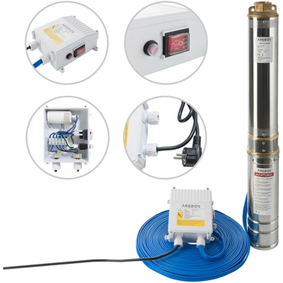 Pompa per pozzi profondi Pompa sommersa Elettropompa 4'' - Arebos