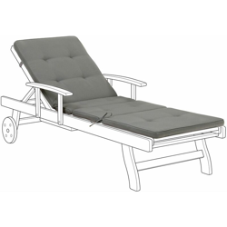 Beliani - Cuscino per lettino 188 x 59 x 5 cm grafite TOSCANA/JAVA precio