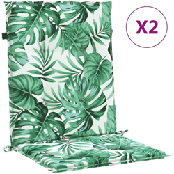 vidaXL Cuscini per Sedie da Giardino 2 pz Motivo a Foglie 100x50x4 cm - Multicolore precio
