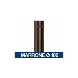 Tubo Tubi Stufa Legna Camino Canna Fumaria Smaltato Porcellanato Mt 0,5 (16070V) Marrone - Ø 100 (16065) en oferta