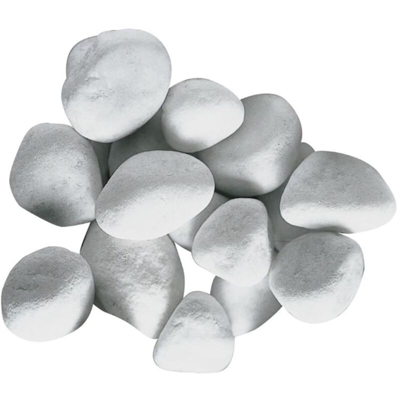 25 kg ciottoli bianchi da giardino bianco carrara sassolini decorativi in sacchi (16/26 mm)