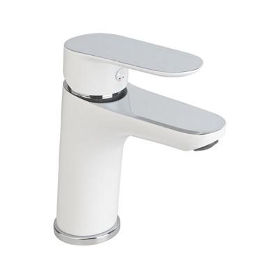 EUROSANIT Miscelatore per lavabo di altezza media Kevon, cromato/bianco