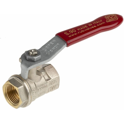 Valvola a sfera per alta pressione in Ottone 50 bar max, connessione BSPP 3/8, 3/8poll - Rs Pro