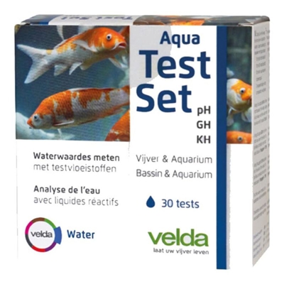 Aqua Test Set - test a reagente per la misurazione di pH,GH,KH in acquari e laghetti - Velda