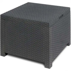 Baule Da Esterno In Plastica Effetto Rattan 59 X 59 X 45 Cm precio