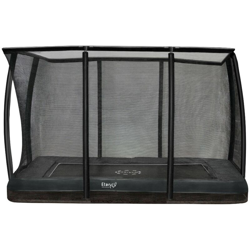 SOLO TRAMPOLINO Tappeto elastico interrato rettangolare Deluxe 310x232cm - grigio. Rete forte e bordo con doppia imbottitura en oferta
