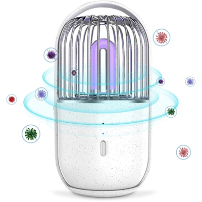 Lampada di disinfezione UV, purificatore d'aria, bianco, ricarica USB