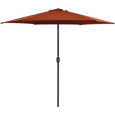 Ombrellone da Esterni con Palo in Alluminio 270x246 cm Terracotta - Rosso - Vidaxl