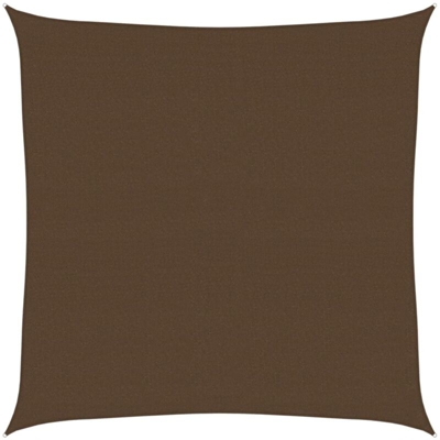 vidaXL Vela Parasole 160 g/m² Marrone 4x4 m in HDPE - Marrone
