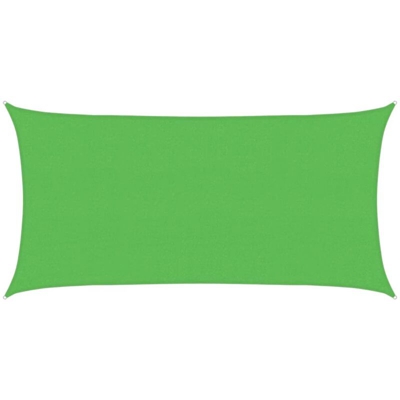 vidaXL Vela Parasole 160 g/m² Verde Chiaro 2,5x4,5 m in HDPE - Verde