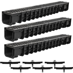 3M Grondaia di drenaggio Grondaia scanalata in ghisa Grondaia a pavimento da cantiere Grondaia per pioggia C250 precio