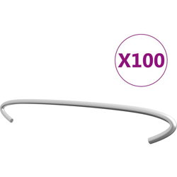 Ganci per Gabbione 100 pz in Acciaio Zincato 40 cm - Argento - Youthup en oferta