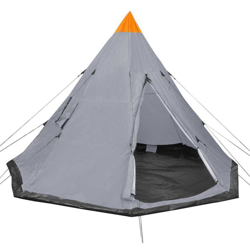 Tenda per 4 Persone Grigia - Grigio - Vidaxl precio