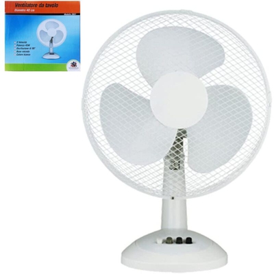 Generico - Ventilatore da tavolo bianco Ø 40 cm - Sangiorgio