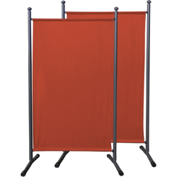 2 Pezzi Paravento da Giardino 180 x 78 cm Divisorio in Tessuto Protezione della Privacy Rosso-Arancio características