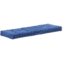vidaXL Cuscino per Pallet e Pavimento in Cotone 120x40x7 cm Blu Chiaro - Blu características
