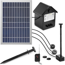 Uniprodo - Pompa Laghetto Solare Fontana Ad Energia Solare Sole Telecomando 250 L/H 2 W Led características
