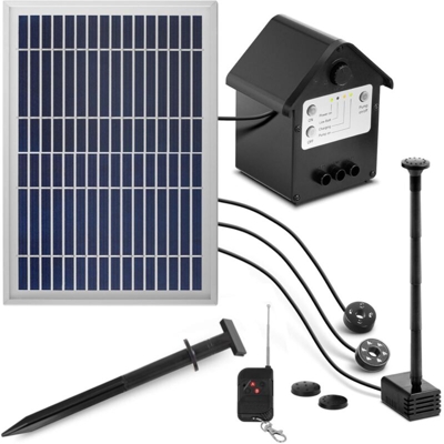 Uniprodo - Pompa Laghetto Solare Fontana Ad Energia Solare Sole Telecomando 250 L/H 2 W Led