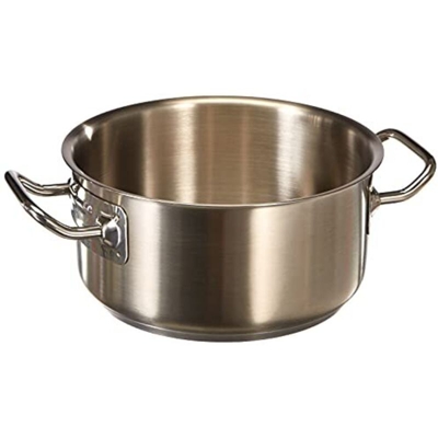 Casseruola Bassa con 2 Manici Acciaio Inossidabile Argento 20cm - Agnelli