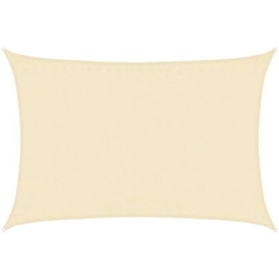 vidaXL Vela Parasole 160 g/m² Crema 3,5x4,5 m in HDPE - crema