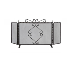 Grecoshop - Parascintille/Schermo per camino/caminetto in ferro battuto con ante - Lux en oferta