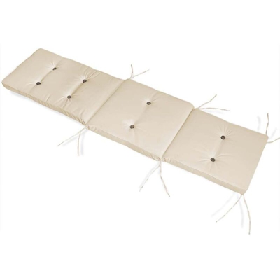 Detex Coprisdraio simil-lino 8 bottoni fascia di sostegno coprisedia sdraio imbottitura cuscino sdraie Beige