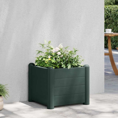 Letto Rialzato da Giardino in PP Verde 43x43x35 cm - Verde - Vidaxl