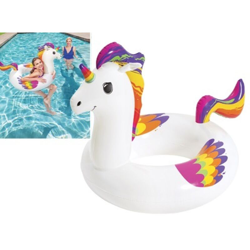 Salvagente Unicorno Cavalcabile Bianco Arcobaleno Ciambella 119x91cm - Bestway características