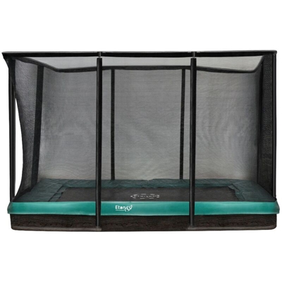 Etan - SOLO TRAMPOLINO Tappeto elastico interrato rettangolare 310x232cm - verde. Rete extra forte e bordo con doppia imbottitura