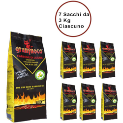 Carbone per grill e barbecue argentina confezione da 7 sacchi da 3 kg ciascuno en oferta