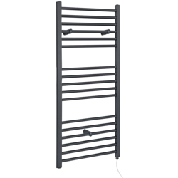 Hudson Reed Artle Scaldasalviette Elettrico Piatto di Design Verticale - Termoarredo Bagno a Scaletta Moderno - Acciaio Antracite - 400W - 1200 x precio