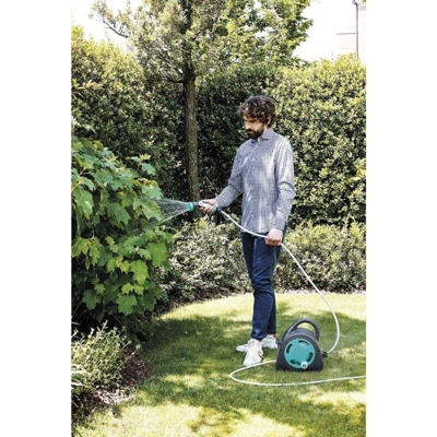 Mini Avvolgitubo Portatile 11,5 Mt Per Irrigazione Aqua Bag Blu - Bauer