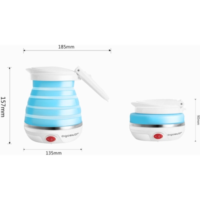 MINI BOLLITORE PIEGHEVOLE ELETTRICO DA VIAGGIO 600ML 750W - Azzurro