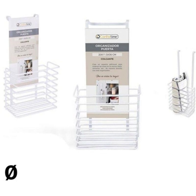 Contenitore per Sistemare Multiuso Ciondolo Bianco 34 x 12 x 22 cm - Confortime