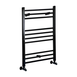 Hudson Reed Nox Scaldasalviette Piatto di Design Verticale - Termoarredo Bagno ad Acqua Calda - Acciaio Nero - 427W - 800 x 600mm en oferta