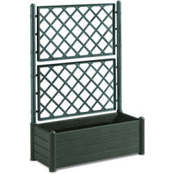 Fioriera rettangolare con grata porta vaso separè divisorio in plastica verde precio