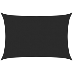 vidaXL Vela Parasole 160 g/m² Nera 4x5 m in HDPE - Nero características