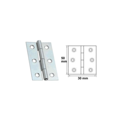 Maurer - 2 PEZZI CERNIERE CERNIERA A LIBRO ALI PIANE 50X30 mm PER MOBILE IN LEGNO en oferta