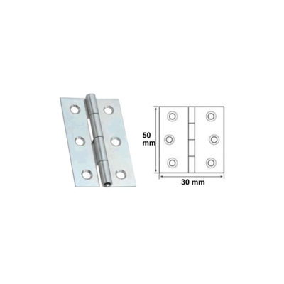 Maurer - 2 PEZZI CERNIERE CERNIERA A LIBRO ALI PIANE 50X30 mm PER MOBILE IN LEGNO