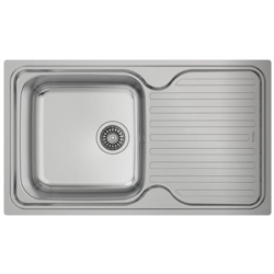 Lavello da Incasso in Acciaio Inox con 1 Vasca Dimensioni 86 x 50 cm en oferta