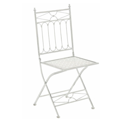 Sedia Giardino Asina in Ferro Bianco antico en oferta