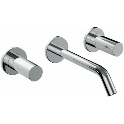 Laufen Kartell Miscelatore monocomando a 2 manopole lavabo incasso, bocca di erogazione fissa, sporgenza 175 mm, cromato - H3123360041201