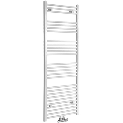 Hudson Reed Neva Scaldasalviette di Design Verticale - Termoarredo Bagno Bianco con Attacco Centrale - 994W - 1600 x 600mm
