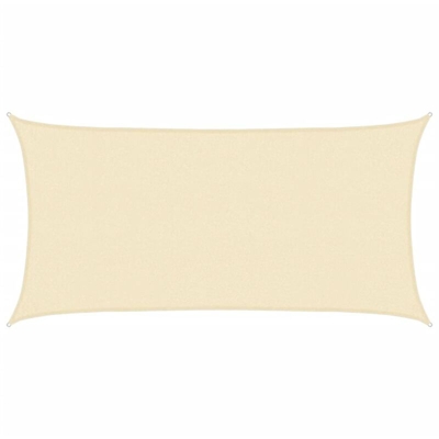 vidaXL Vela Parasole 160 g/m² Crema 2x3,5 m in HDPE - crema