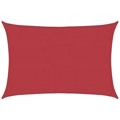 Vela Parasole 160 g/m² Rossa 2,5x4 m in HDPE - Rosso - Vidaxl