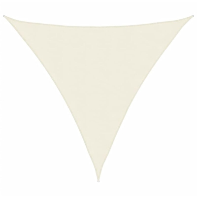 vidaXL Parasole a Vela Oxford Triangolare 5x5x5 m Crema - crema