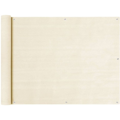 Schermo Frangivista per Balcone Crema 90x600 cm in HDPE - crema - Vidaxl