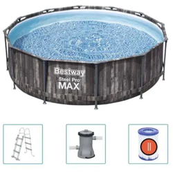 Set Piscina Steel Pro MAX 366x100 cm - Marrone - Bestway en oferta